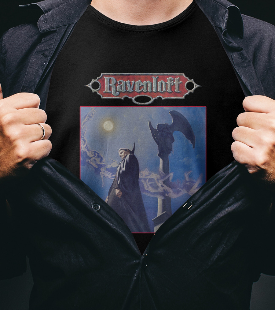 Ravenloft Vampire Night Gothic Scene T-Shirt