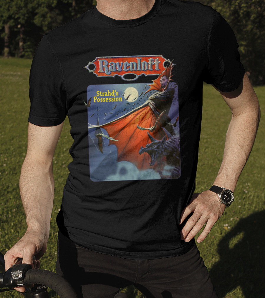 Ravenloft Strahd's Possession Vampire Moon Bats Wings Gargoyle T-Shirt