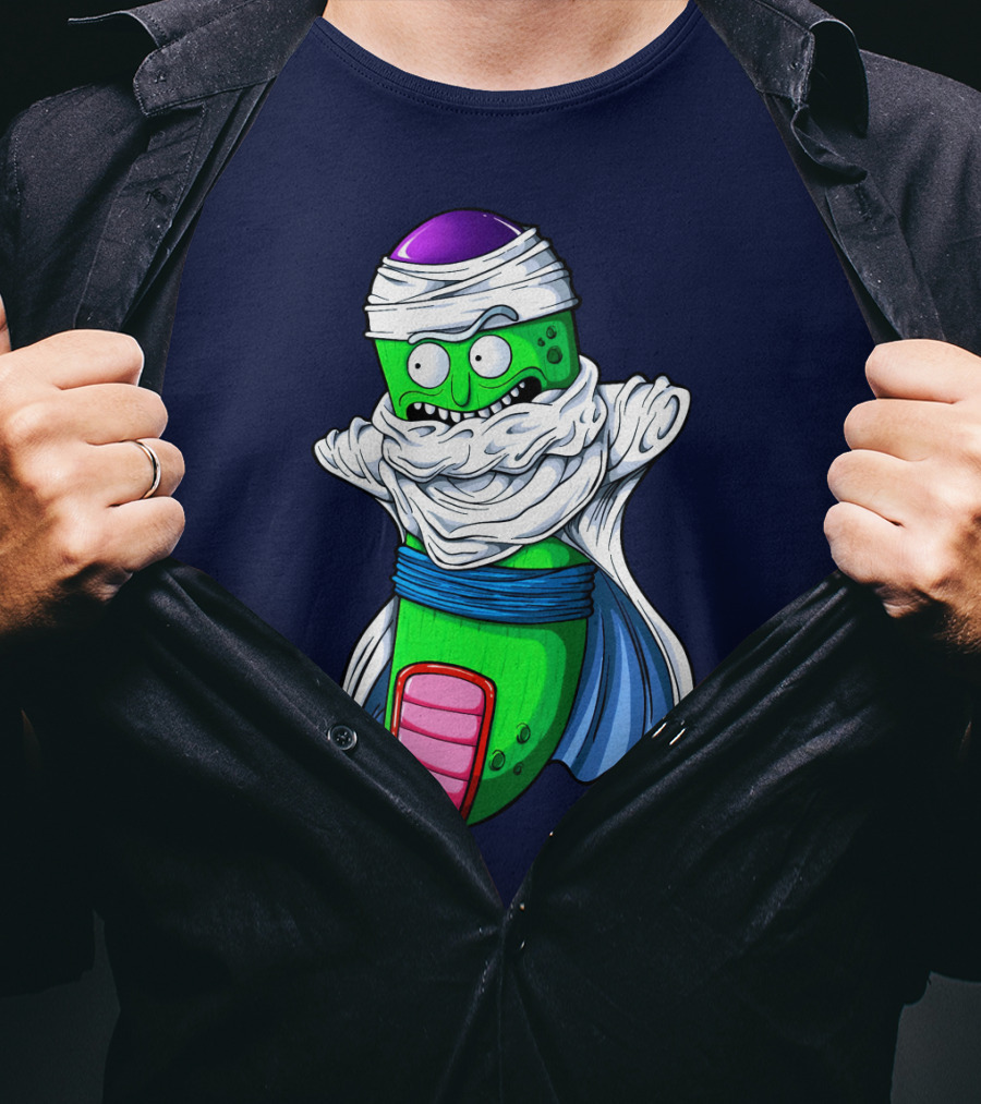 Rick And Morty Pickle Rick Meets Dragon Ball Z Fusion T-Shirt