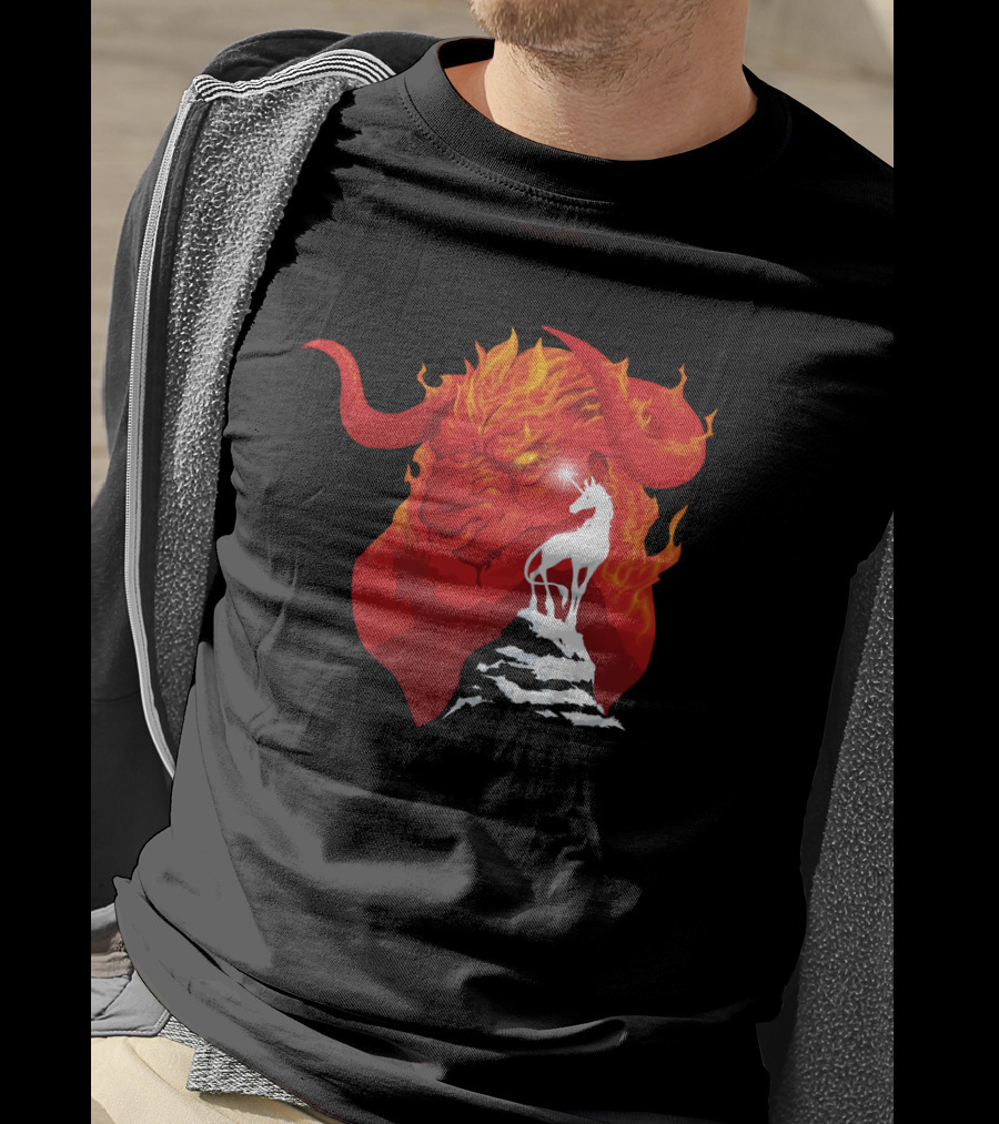 The Last Unicorn Red Bull Fiery Showdown T-Shirt