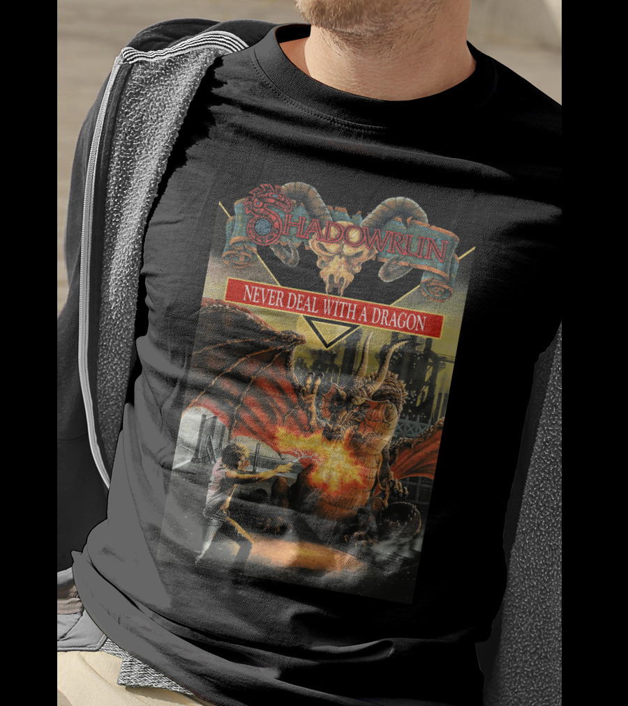 Shadowrun Never Deal With A Dragon T-Shirt