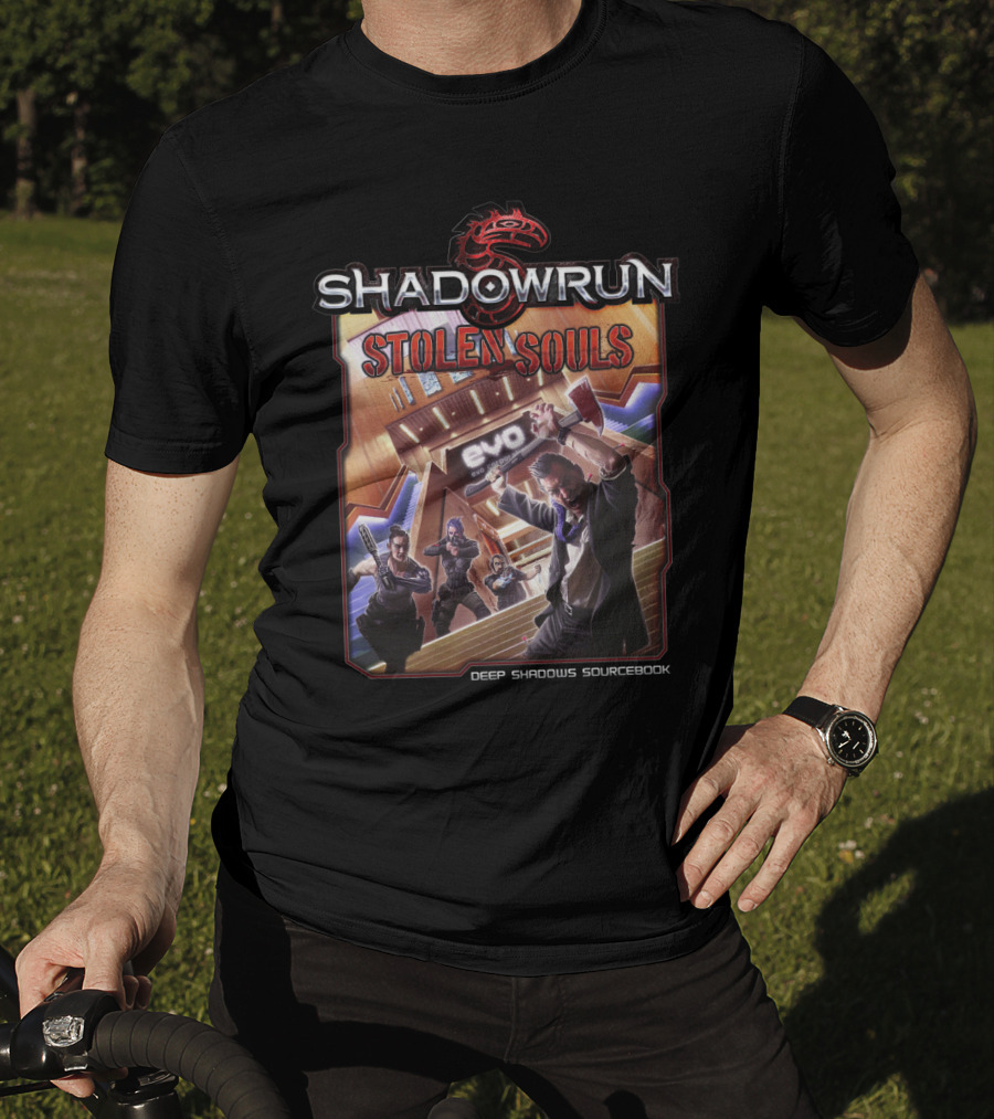 Shadowrun Stolen Souls Deep Shadows Sourcebook T-Shirt