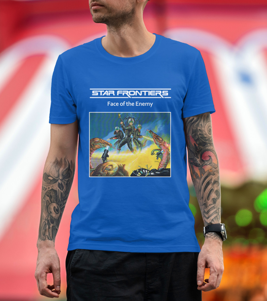 Star Frontiers Face of the Enemy Alien Battle Scene T-Shirt