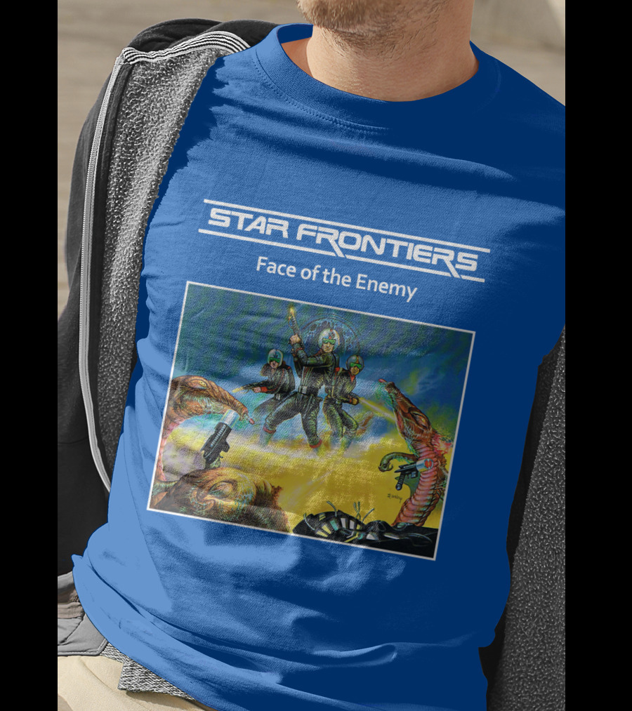 Star Frontiers Face Of The Enemy Alien Battle Scene T-Shirt