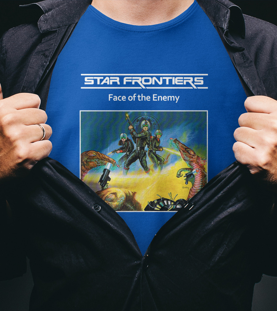 Star Frontiers Face Of The Enemy Alien Battle Scene T-Shirt