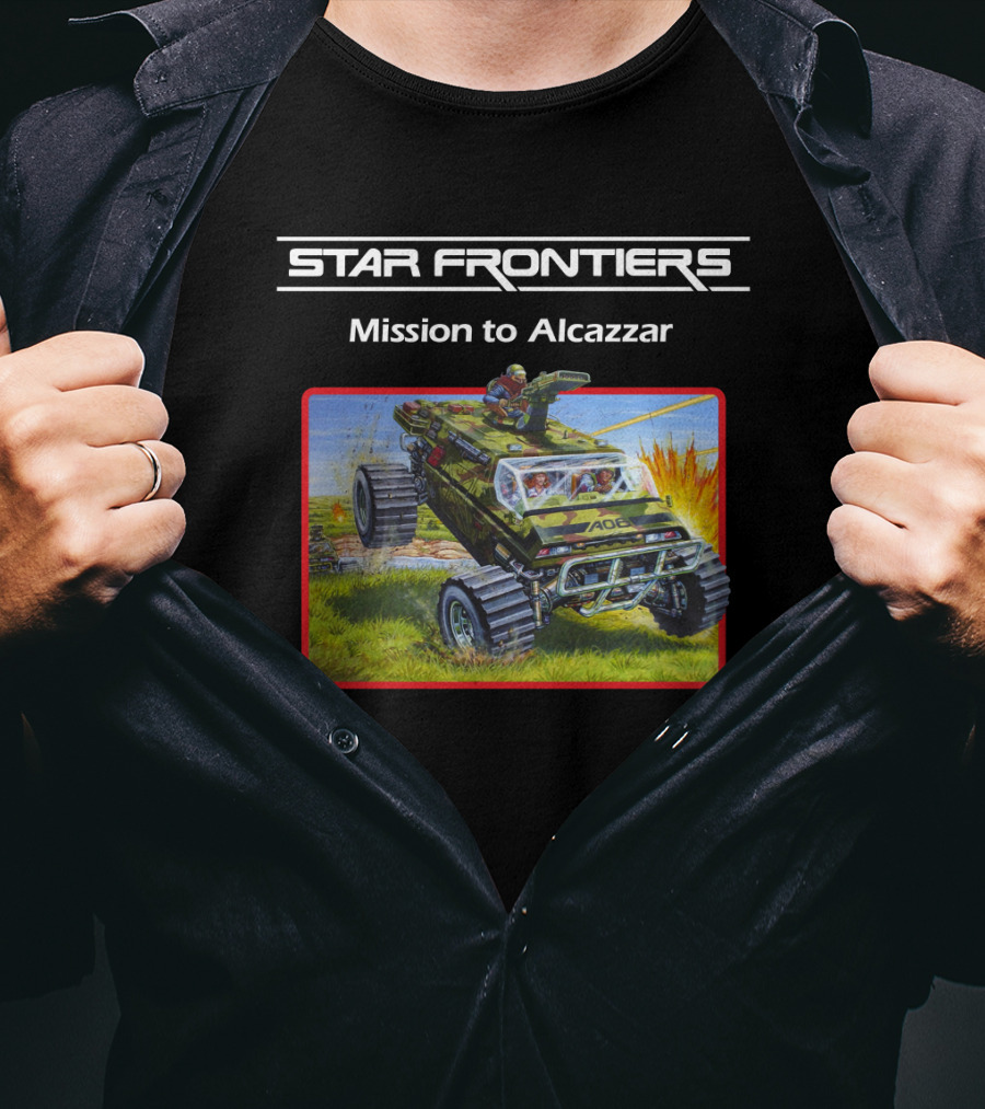 Star Frontiers Mission To Alcazzar Explosive Off-Road Adventure T-Shirt