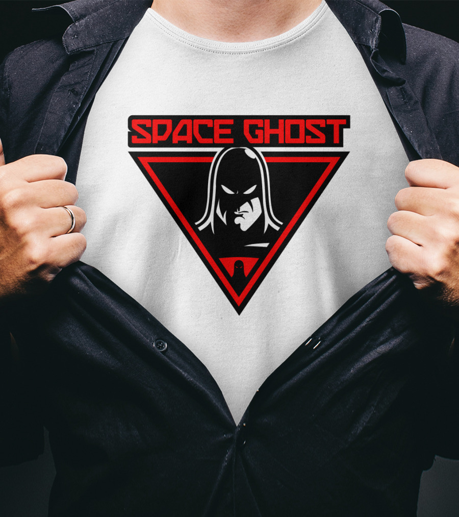 Space Ghost Logo With Red Triangle T-Shirt