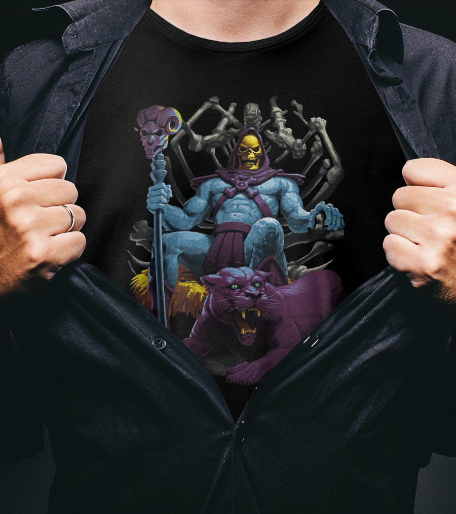 Skeletor Master Of The Universe Throne With Battle Cat T-Shirt