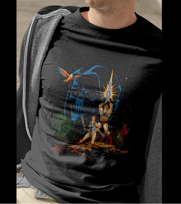 Masters Of The Universe He-Man Castle Grayskull Skeletor Teela Battle Scene T-Shirt