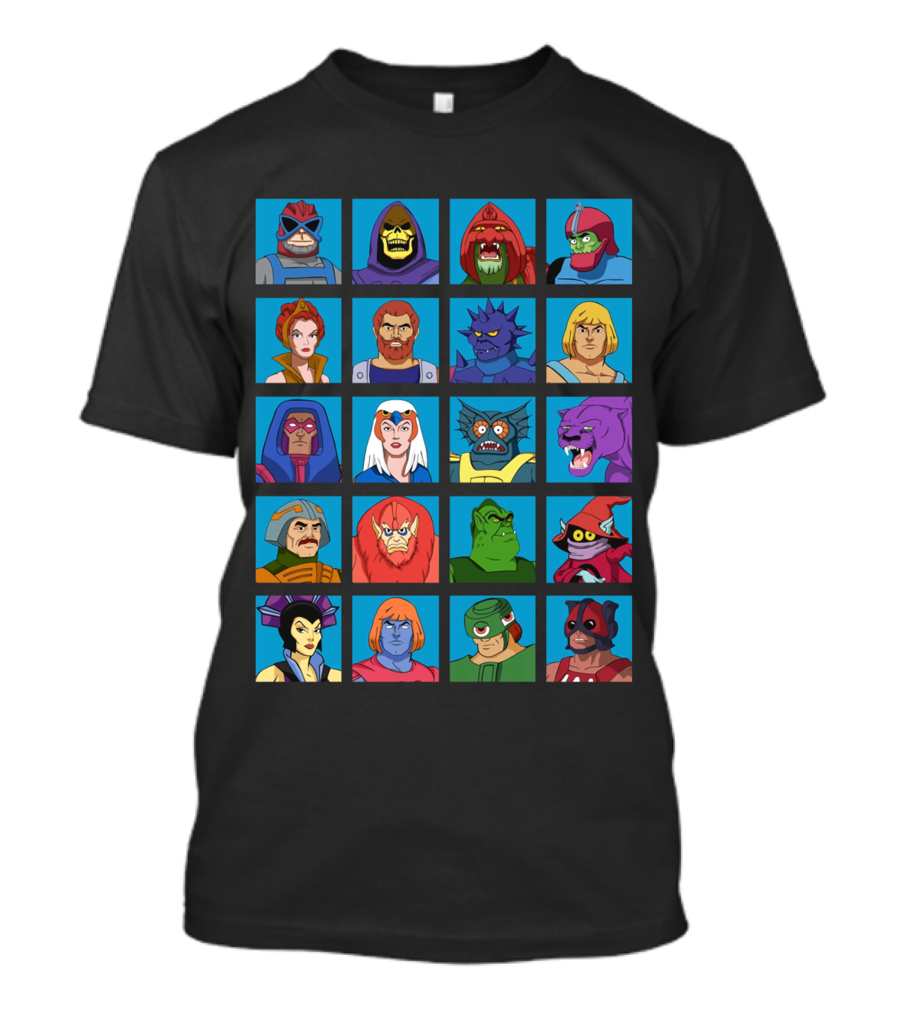 Masters Of The Universe He-Man Skeletor Battle Cat Sorceress Evil-Lyn Man-At-Arms Beast-Man Trap Jaw Hordak Characters T-Shirt