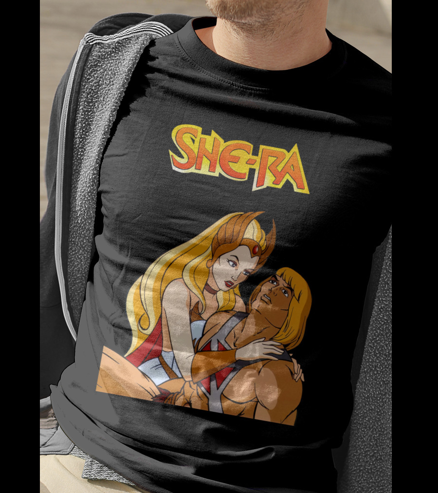She Ra He Man Classic Cartoon Duo T-Shirt