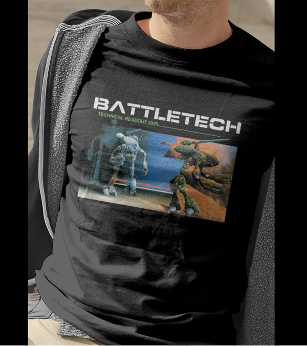 BattleTech Technical Readout 3025 Mech Warrior Robots Duel Scene T-Shirt
