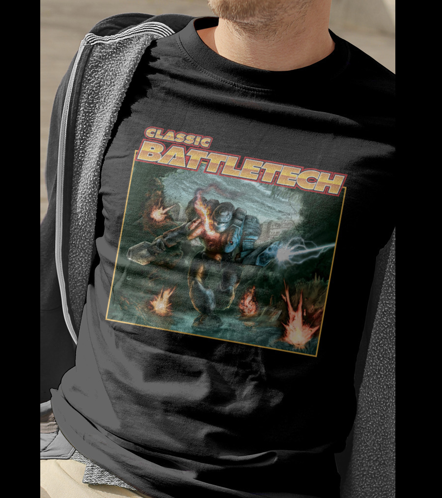 Classic BattleTech BTT 3055 Mech Warrior Action Scene T-Shirt