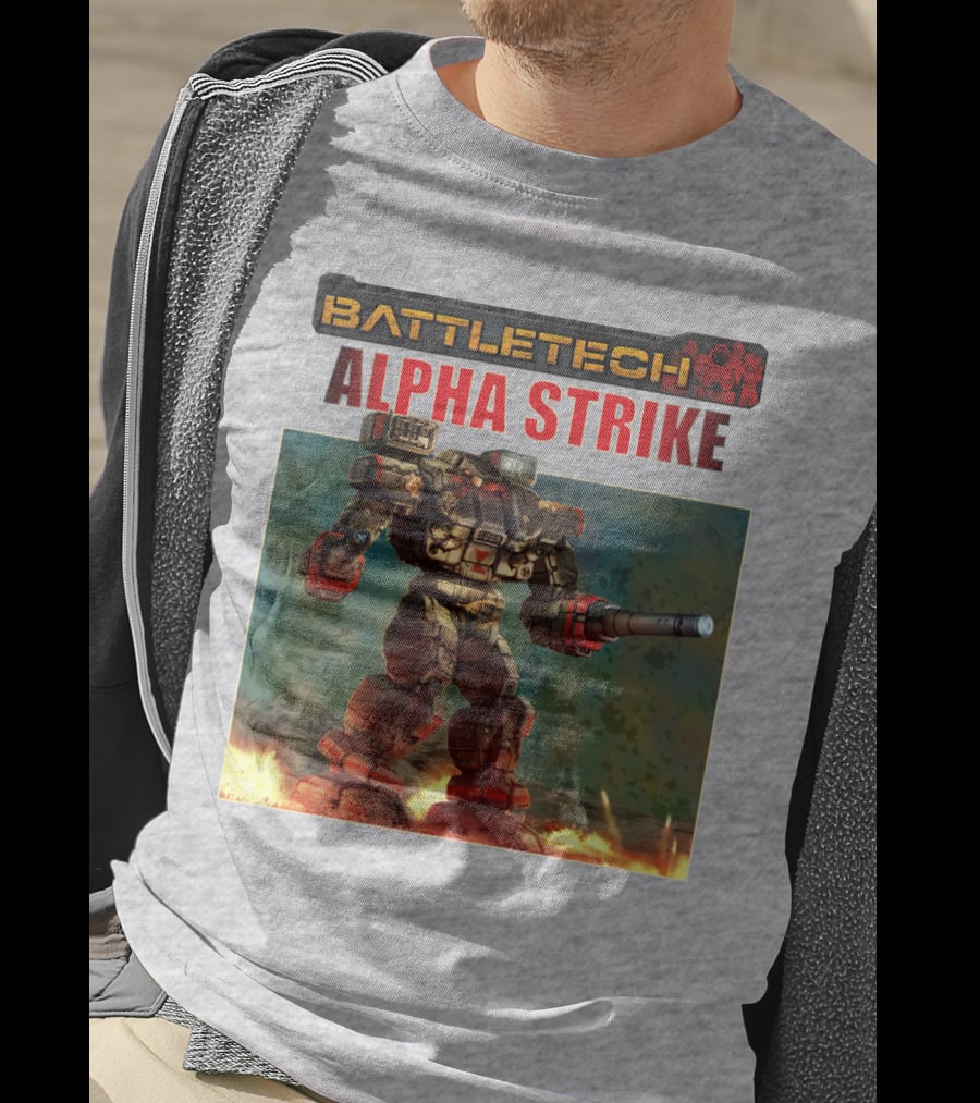 BattleTech ALPHA STRIKE Mech Warrior Battle Scene T-Shirt