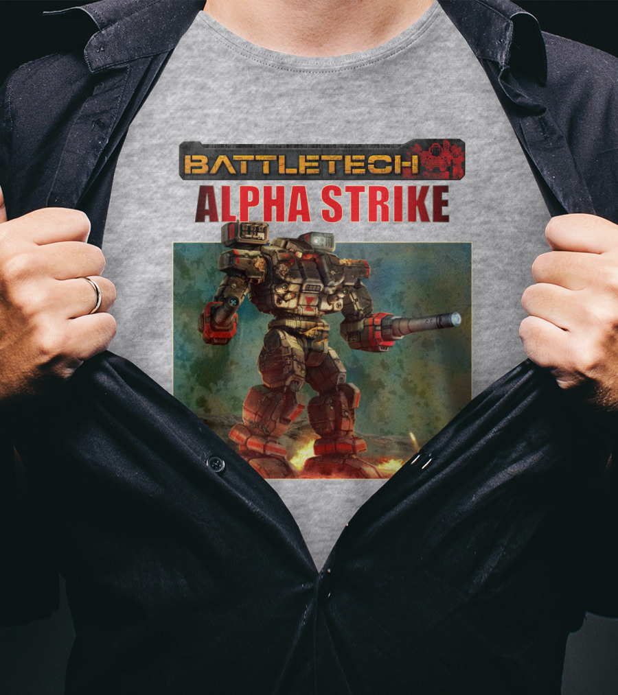BattleTech ALPHA STRIKE Mech Warrior Battle Scene T-Shirt