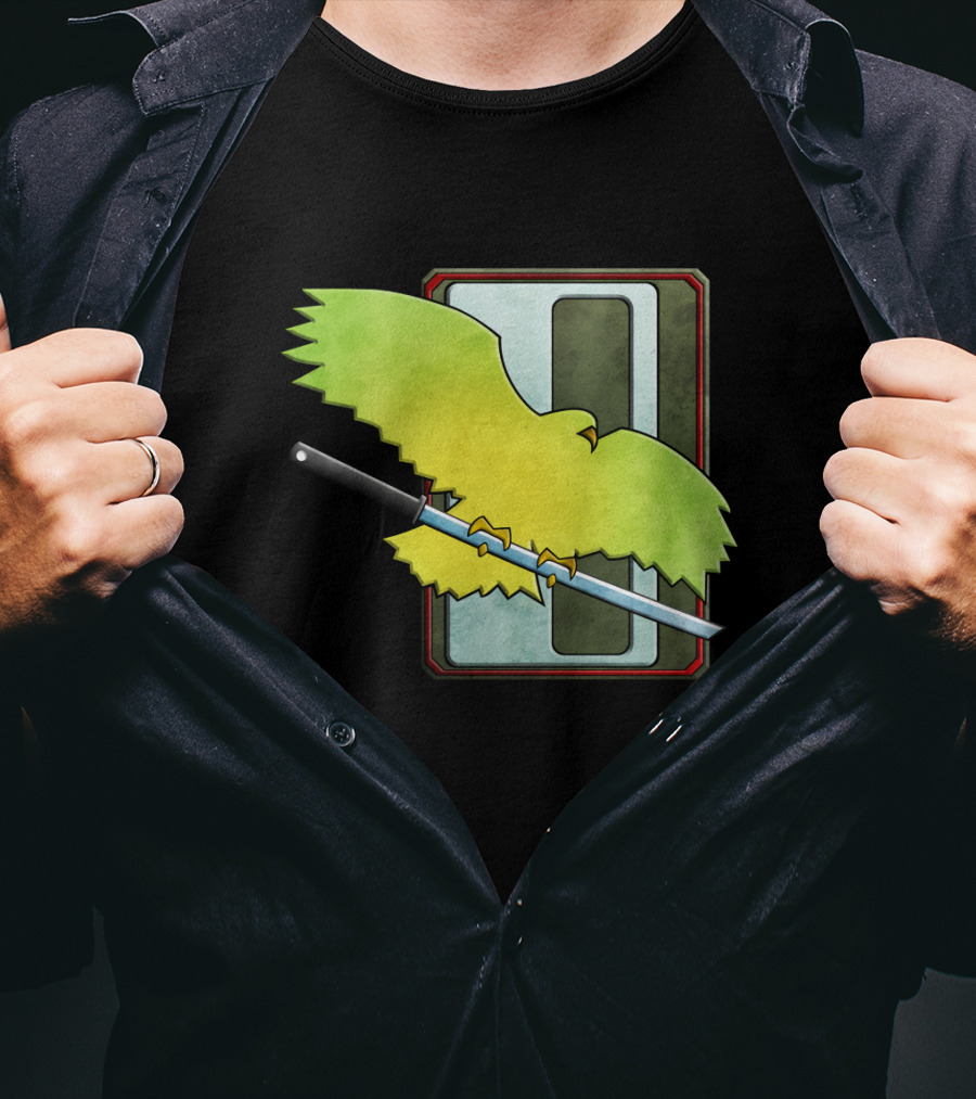 Clan Jade Falcon Battletech MechWarrior Green Falcon Sword Emblem T-Shirt