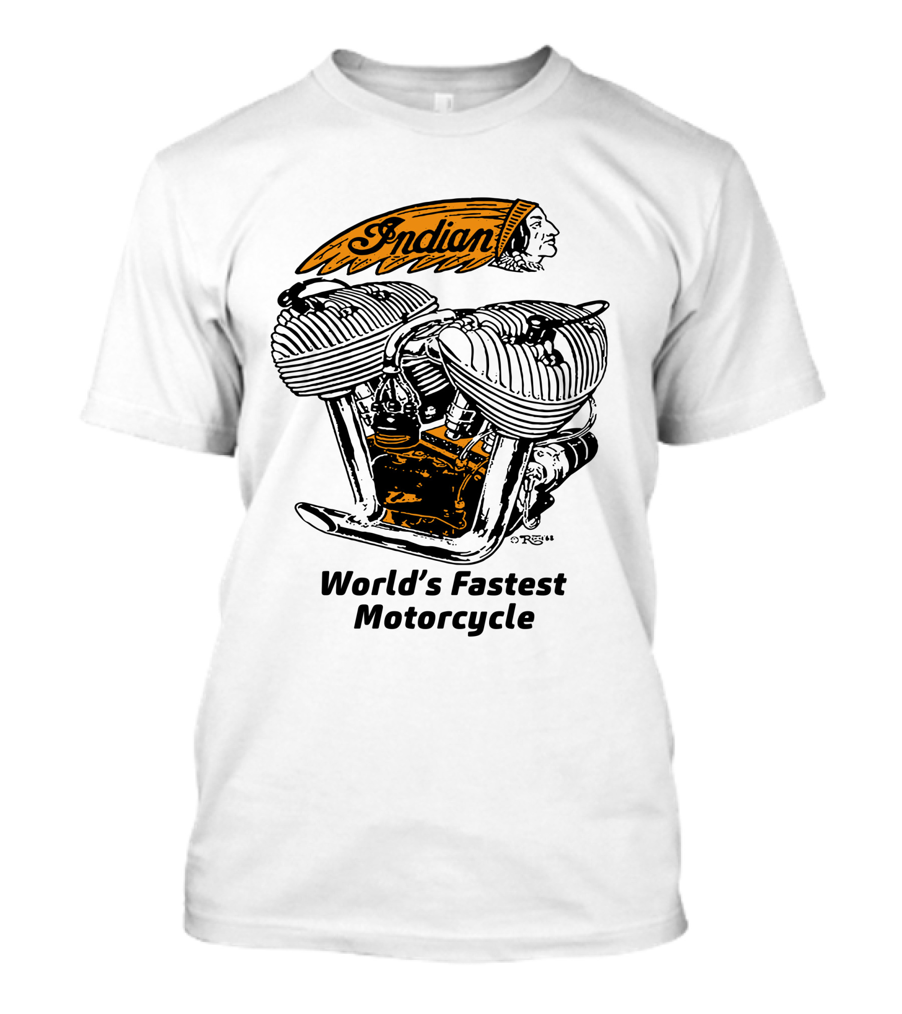 Indian World's Fastest Motorcycle Vintage Engine T-Shirt