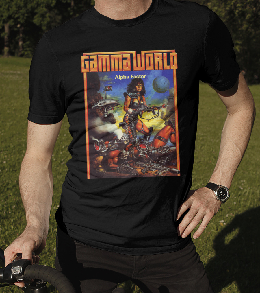 Gamma World Alpha Factor Futuristic Battle Planet Adventure T-Shirt