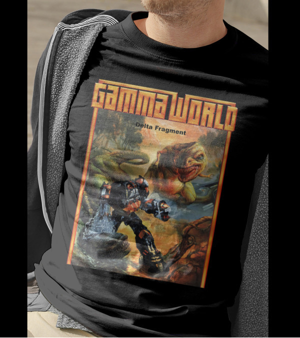 Gamma World Delta Fragment Mech Battle Dinosaur Display T-Shirt