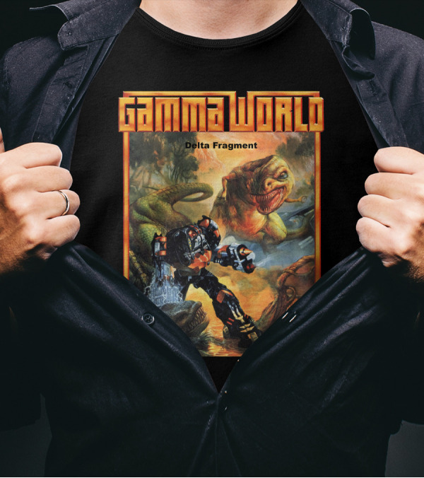 Gamma World Delta Fragment Mech Battle Dinosaur Display T-Shirt