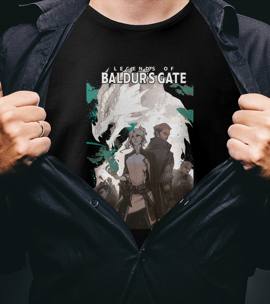 Legends Of Baldur’s Gate Dragon And Heroes Adventure T-Shirt