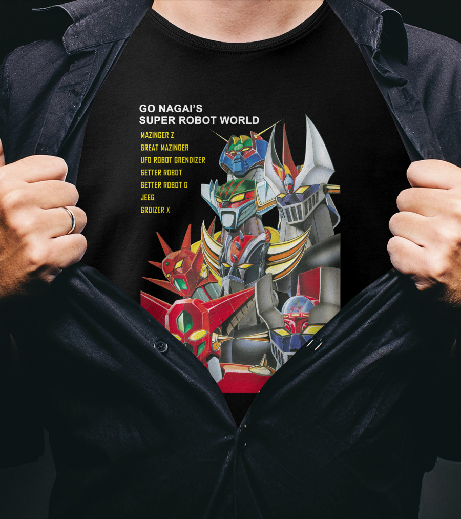 Go Nagai's Super Robot World Mazinger Z Great Mazinger UFO Robot Grendizer Getter Robot Getter Robot G Jeeg Groizer X T-Shirt