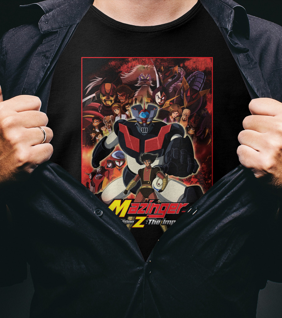 Mazinger Edition Z The Impact Heroic Robot And Characters Collage T-Shirt