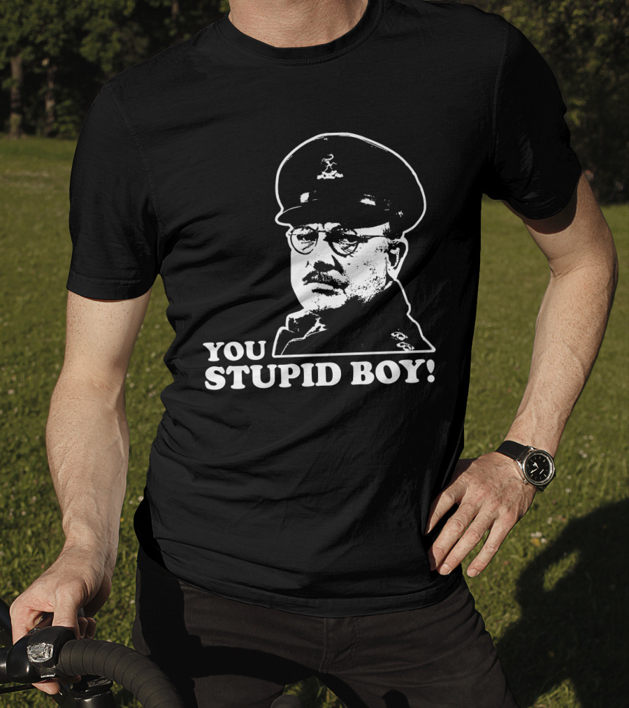 Dad's Army You Stupid Boy Classic Catchphrase T-Shirt