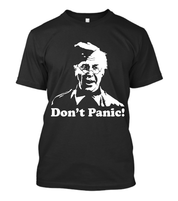 Dad's Army Don't Panic Classic White Text Vintage Character T-Shirt