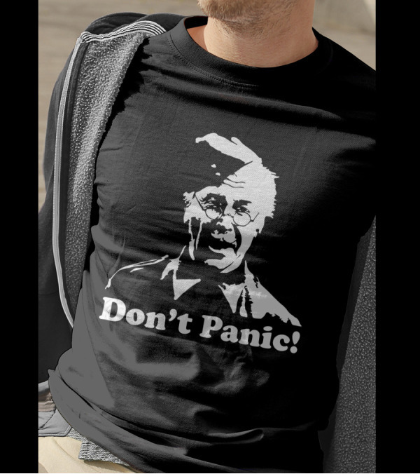 Dad's Army Don't Panic Classic White Text Vintage Character T-Shirt