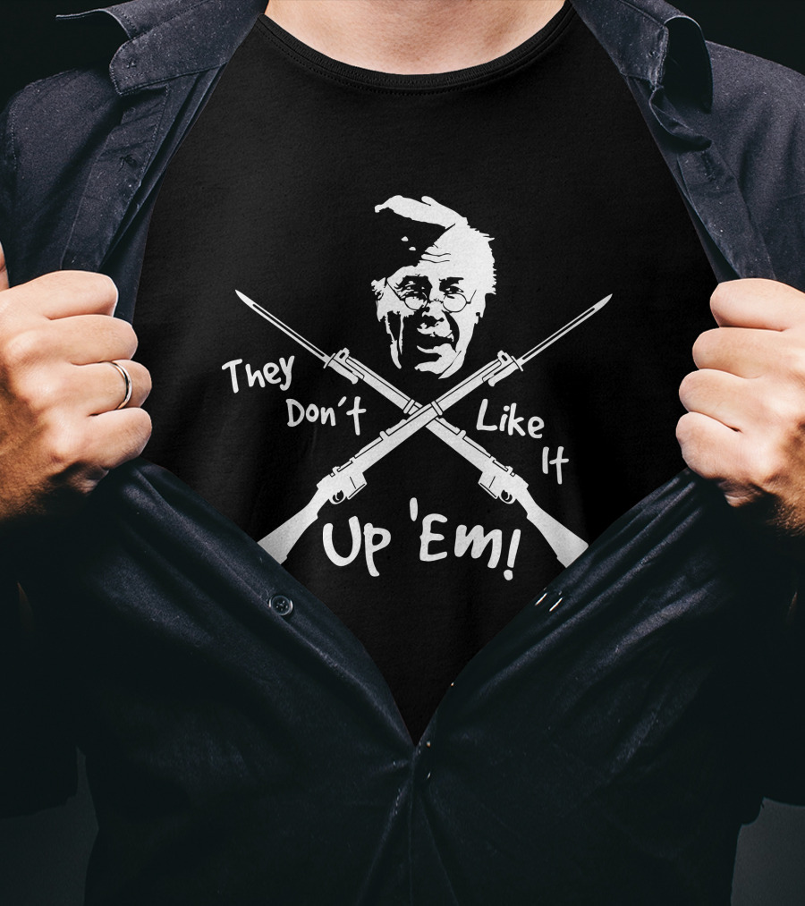They Don't Like It Up 'Em Dad's Army Character With Crossed Rifles T-Shirt