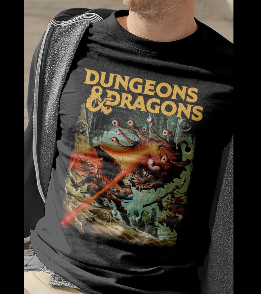 Dungeons And Dragons Beholder Battle Scene T-Shirt
