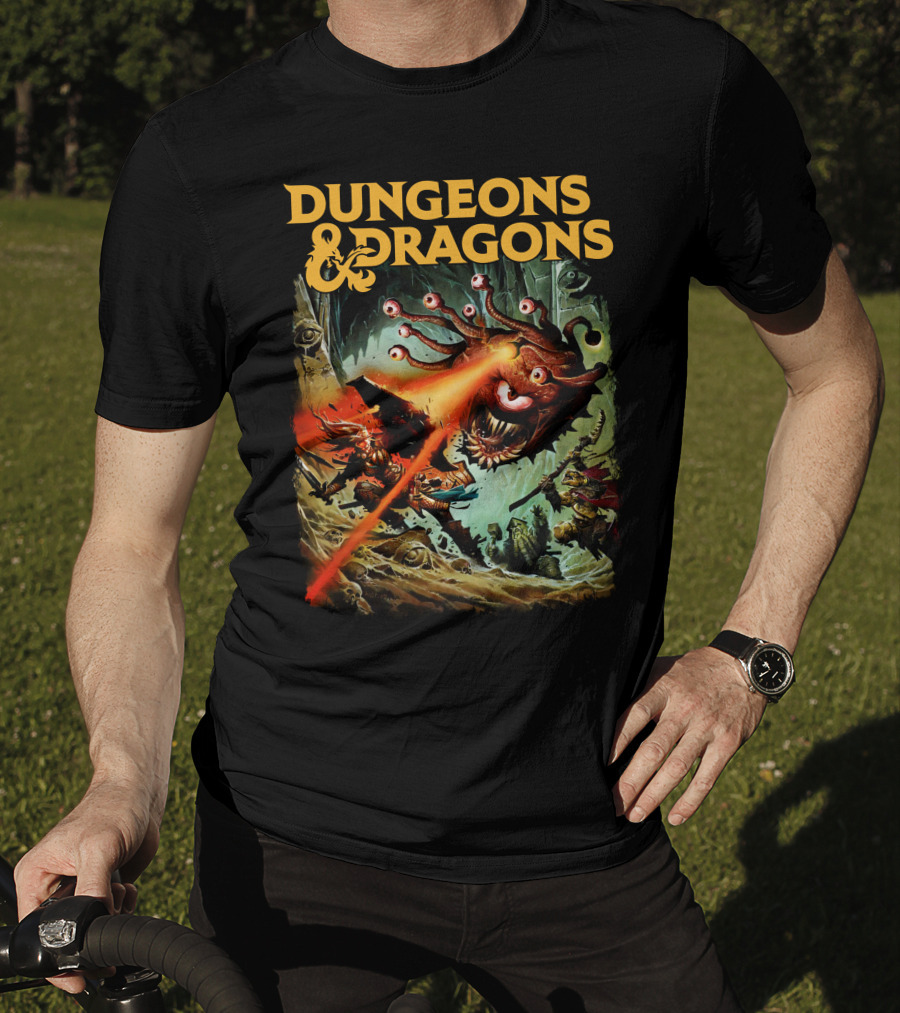 Dungeons And Dragons Beholder Battle Scene T-Shirt