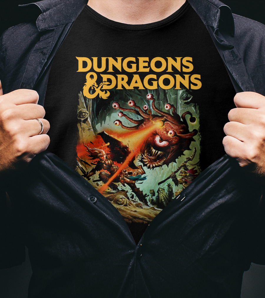 Dungeons And Dragons Beholder Battle Scene T-Shirt