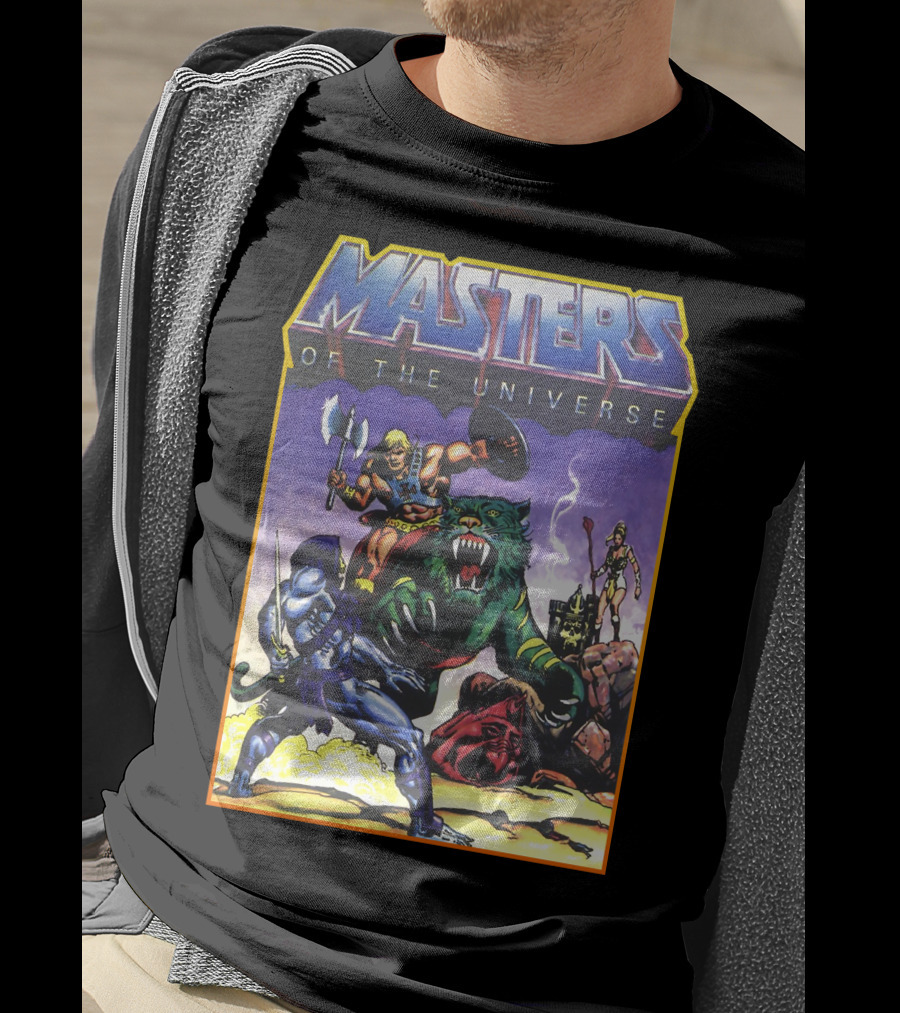 Masters Of The Universe He-Man Battle Cat Skeletor T-Shirt