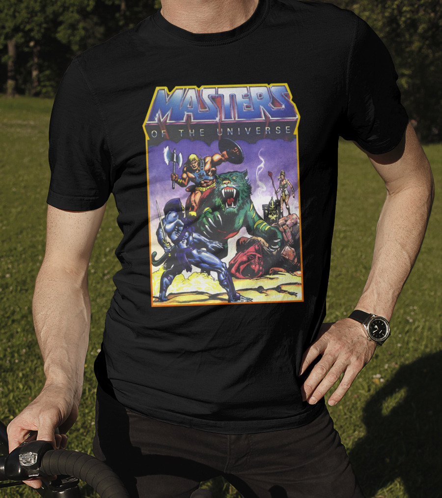 Masters Of The Universe He-Man Battle Cat Skeletor T-Shirt