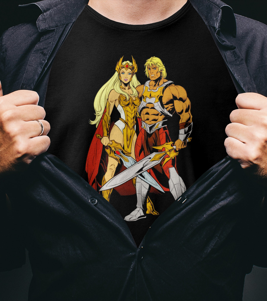 She Ra And He Man Powerful Alliance Masters Of The Universe T-Shirt