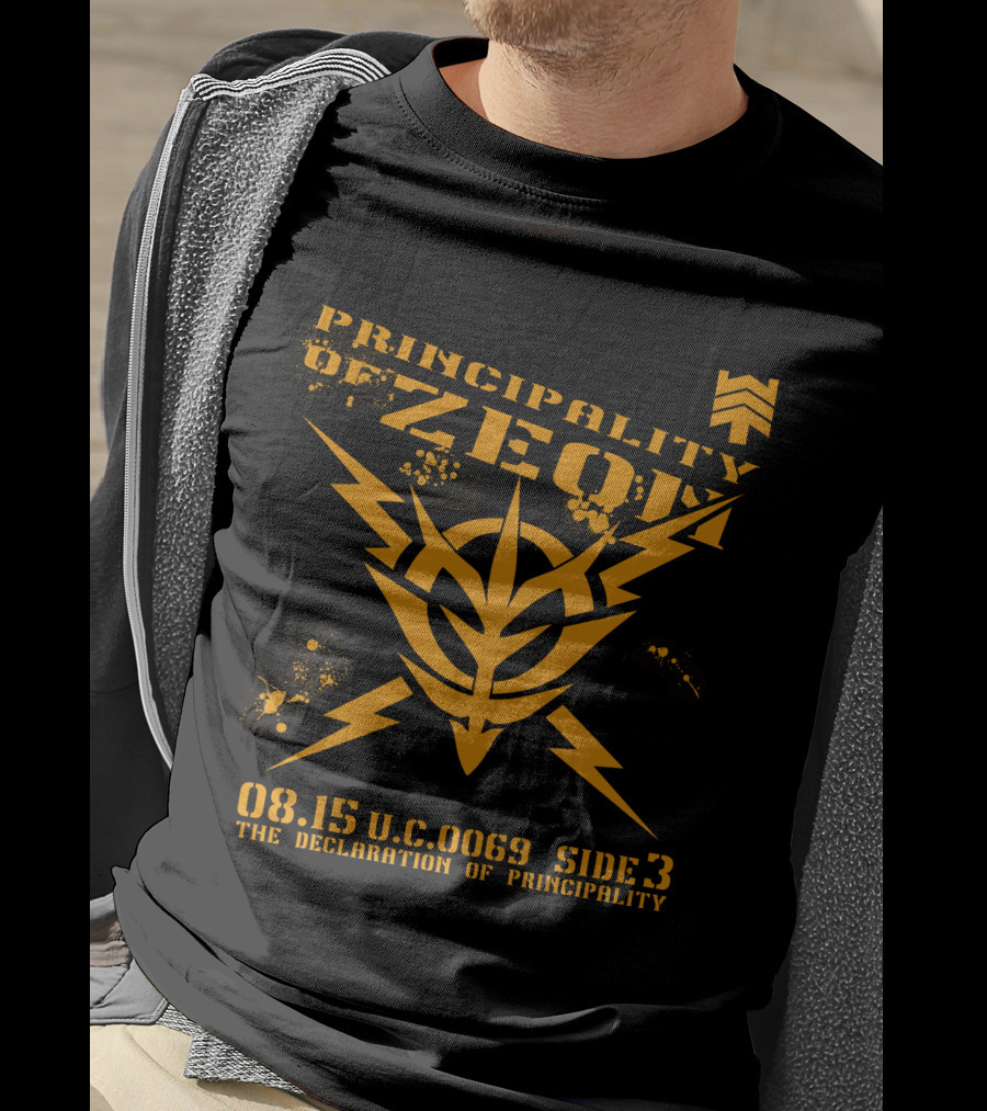 Principality Of Zeon 08.15 U.C. 0069 Side 3 The Declaration Of Principality T-Shirt