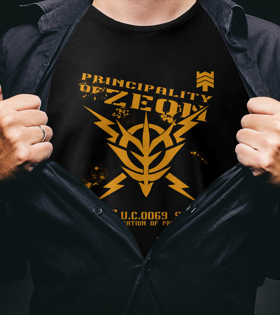 Principality Of Zeon 08.15 U.C. 0069 Side 3 The Declaration Of Principality T-Shirt