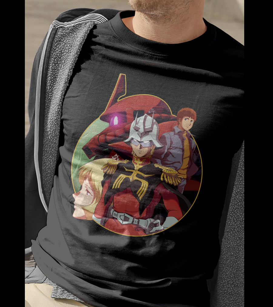 Mobile Suit Gundam The Origin Char Aznable And Amuro Ray Anime Characters T-Shirt