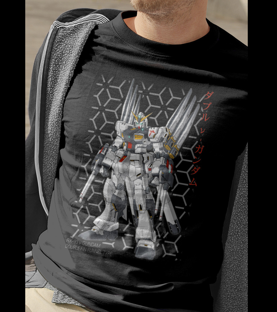 RX-93 V Gundam Double Fin Funnel Type T-Shirt