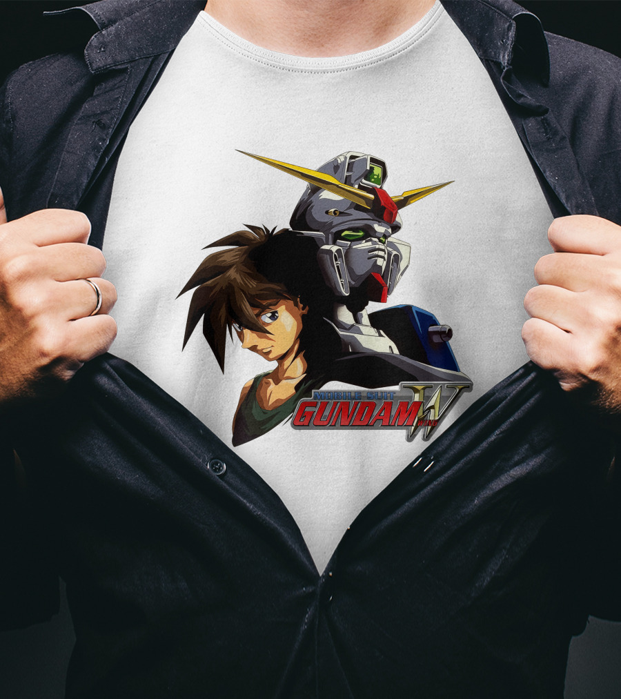 Mobile Suit Gundam Wing Hero And Robot T-Shirt