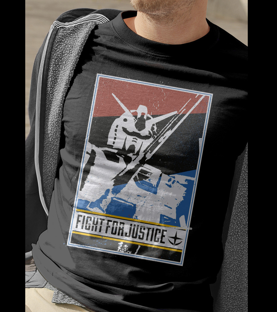 Fight For Justice Gundam Retro T-Shirt
