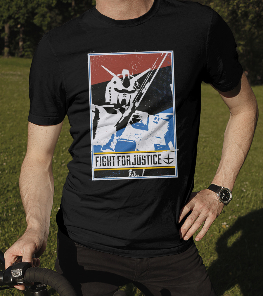 Fight For Justice Gundam Retro T-Shirt