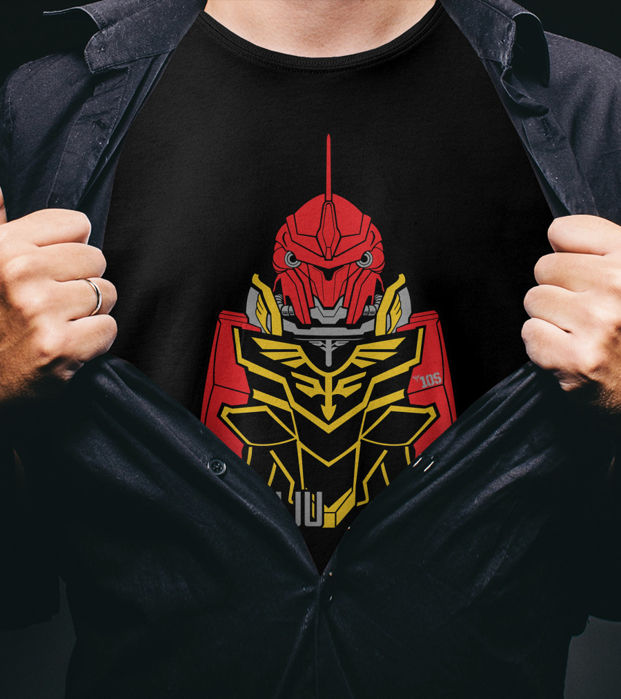 MSN-06S Sinanju Red Warrior Gundam T-Shirt
