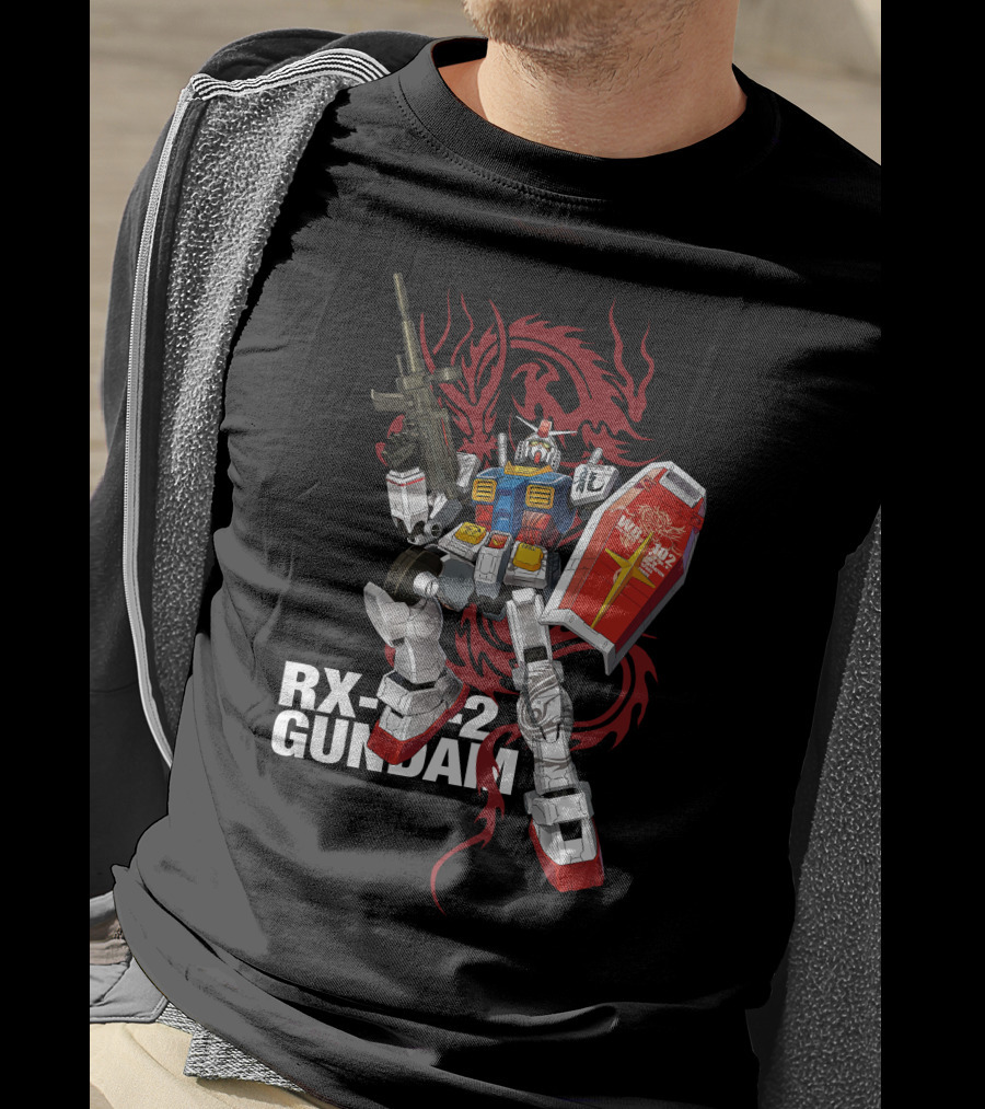 RX 78 2 Gundam Wing Shield Dragon T-Shirt