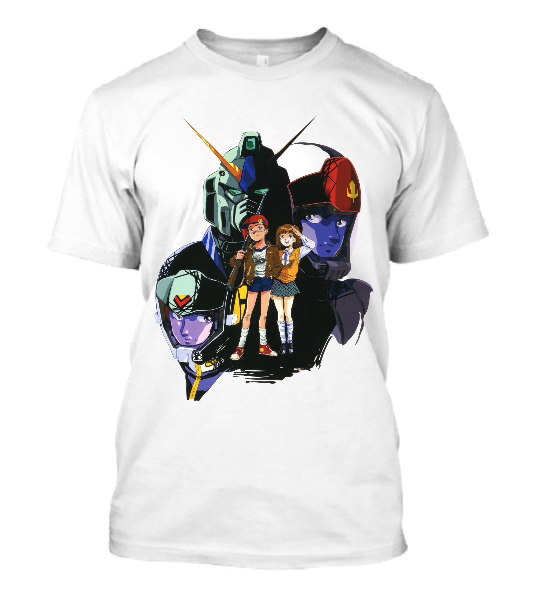 Mobile Suit Gundam Iconic Characters And Mecha Compilation T-Shirt