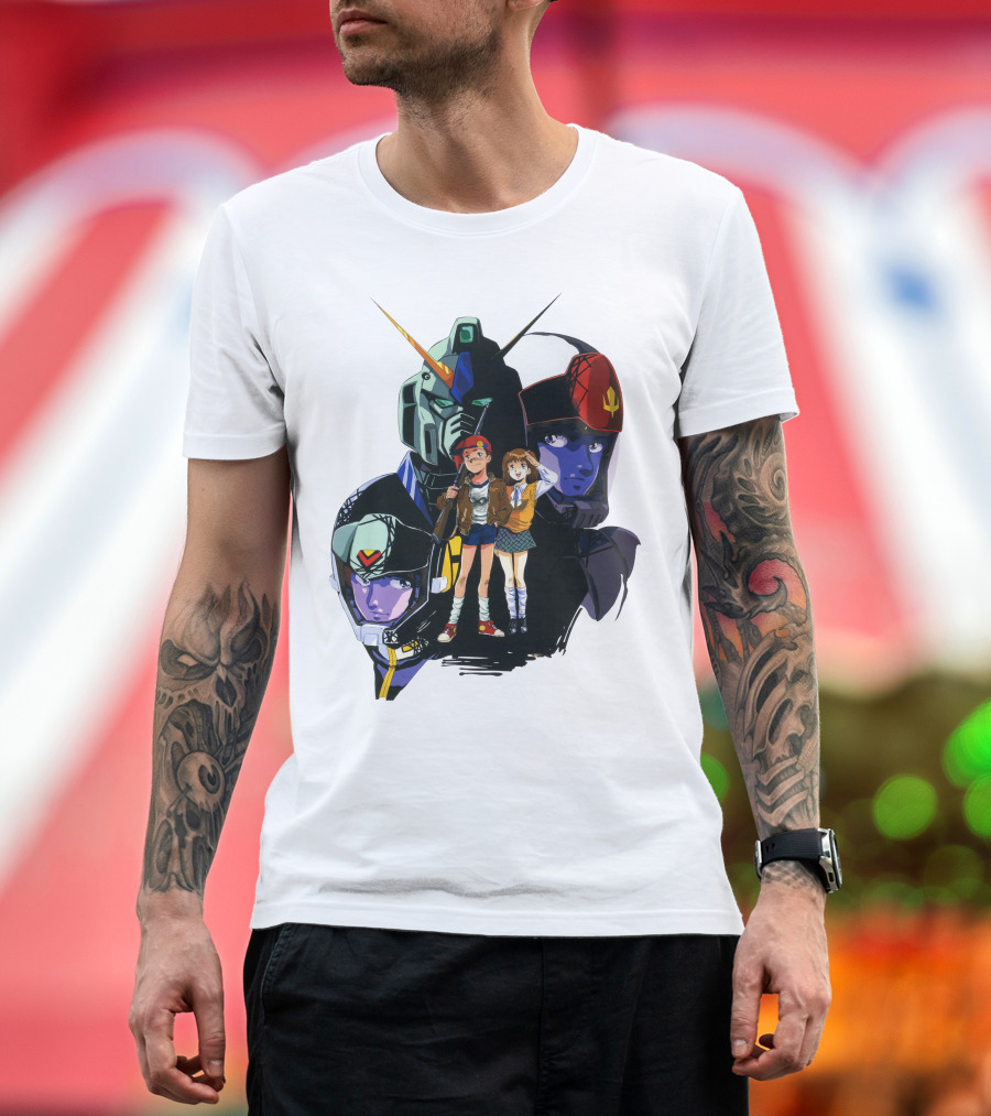 Mobile Suit Gundam Iconic Characters and Mecha Compilation T-Shirt