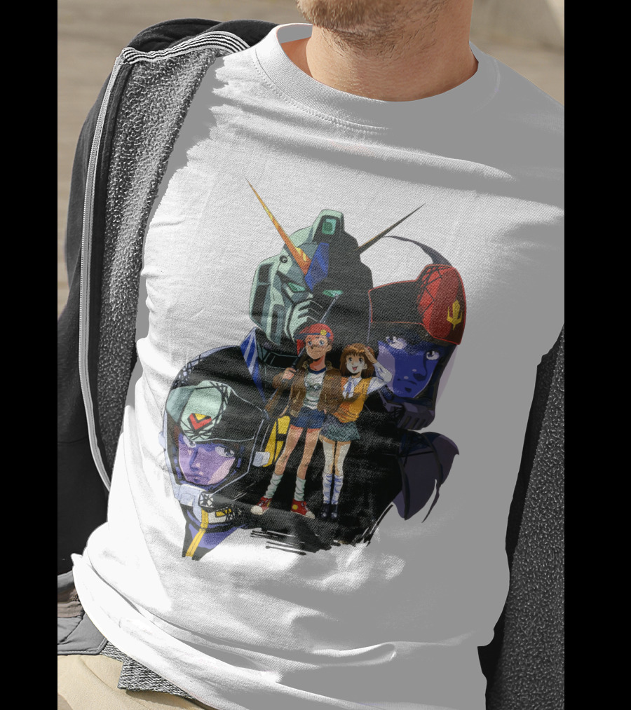 Mobile Suit Gundam Iconic Characters And Mecha Compilation T-Shirt