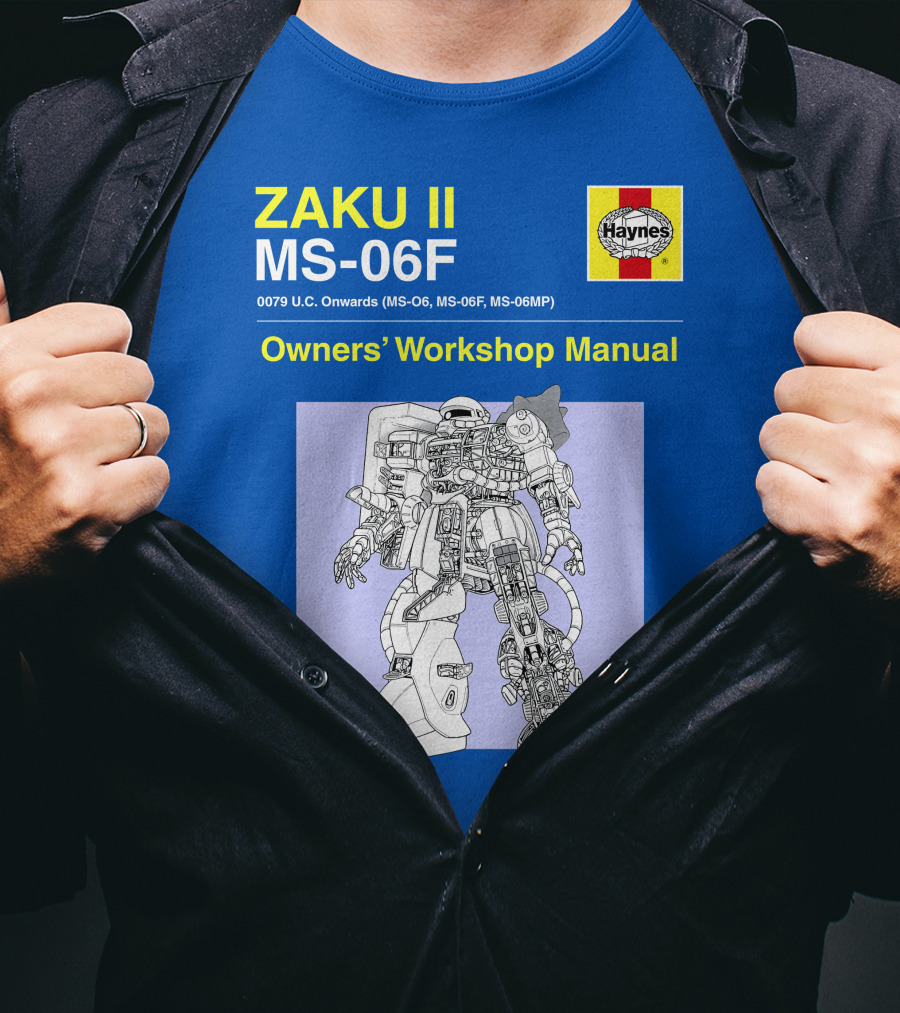ZAKU II MS-06F 0079 U.C. Onwards Owners' Workshop Manual T-Shirt